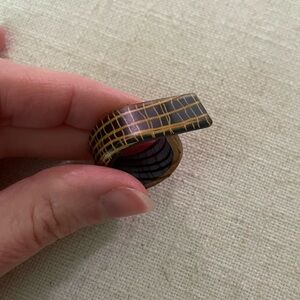 DConstruct Modern Minimalist Encased Resin Ring Size 7